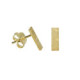 Anya gold-plated stud earrings with  in rectangle shape