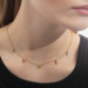 Alyssa gold-plated short necklace with multicolour in oval shape cover