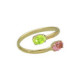 Alyssa gold-plated ring with pink in oval shape image