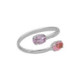 Alyssa sterling silver ring with pink in oval shape image
