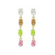 Alyssa gold-plated long earrings with multicolour in waterfall shape image