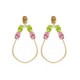 Alyssa gold-plated long earrings with multicolour in drop shape image