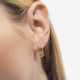 Alyssa gold-plated short earrings with multicolour in oval shape cover