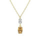 Gemma gold-plated short necklace with champagne in oval shape