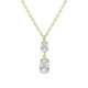 Gemma gold-plated short necklace with white in oval shape image