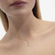 Gemma gold-plated short necklace with white in oval shape cover