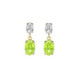 Gemma gold-plated short earrings with green in oval shape image