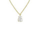Gemma gold-plated short necklace with white in you&me shape image