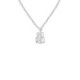 Gemma sterling silver short necklace with white in you&me shape image