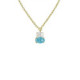 Gemma gold-plated short necklace with blue in you&me shape image