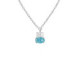 Gemma sterling silver short necklace with blue in you&me shape image