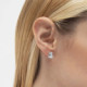 Gemma sterling silver stud earrings with white in you&me shape cover