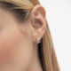 Gemma gold-plated stud earrings with pink in you&me shape cover