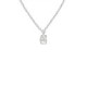 Gemma sterling silver short necklace with white in oval shape image