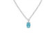 Gemma sterling silver short necklace with blue in oval shape image