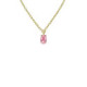 Gemma gold-plated short necklace with pink in oval shape image