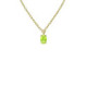 Gemma gold-plated short necklace with green in oval shape image