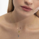 Gemma gold-plated short necklace with green in oval shape cover