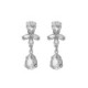 Grace sterling silver long earrings with white in combination shape image