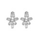 Grace sterling silver short earrings with white in marquise shape image