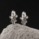 Grace sterling silver short earrings with white in marquise shape cover