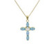 Maisie gold-plated short necklace with blue in cross shape image