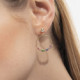 Belle gold-plated long earrings with multicolour in circle shape cover
