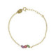 Belle gold-plated adjustable bracelet with multicolour in marquise shape image