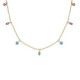 Belle gold-plated short necklace with multicolour in crystals shape
