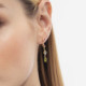 Belle gold-plated long earrings with multicolour in waterfall shape cover