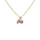Belle gold-plated short necklace with pink in combination shape shape image