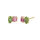 Belle gold-plated stud earrings with green in combination shape shape image