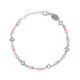 Maisie sterling silver adjustable bracelet with pink in marquise shape image