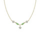 Maisie gold-plated short necklace with green in marquise shape image