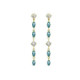 Maisie gold-plated long earrings with blue in marquise shape image