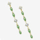 Maisie gold-plated long earrings with green in marquise shape cover