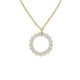 Halo gold-plated short necklace with white in circle shape image
