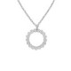 Halo sterling silver short necklace with white in circle shape image
