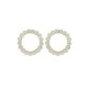 Halo gold-plated short earrings with white in circle shape image