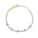 Halo gold-plated adjustable bracelet with white in crystals shape image
