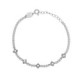 Halo sterling silver adjustable bracelet with white in crystals shape image