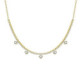 Halo gold-plated short necklace with white in crystals shape image