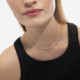 Halo gold-plated short necklace with white in crystals shape cover