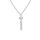 Halo sterling silver short necklace with white in crystals shape image