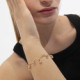 Azalea gold-plated adjustable bracelet with pink in marquise shape cover