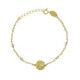 Anya gold-plated adjustable bracelet with green in circle shape image