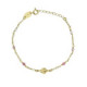 Anya gold-plated adjustable bracelet with pink in diamond shape image