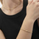 Anya gold-plated adjustable bracelet with multicolour in  shape cover