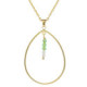 Anya gold-plated long necklace with green in circle shape image