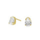 Eunoia gold-plated stud earrings with crystal in tears shape image